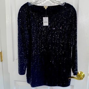 NWT J. Crew Factory Sequin Top M